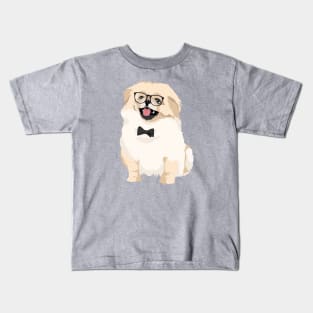 Cute Hipster Pekingese Puppy T-Shirt for Dog Lovers Kids T-Shirt